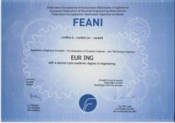 FEANI España actualiza las normas para la obtención del título EUR ING que otorga la Federación Europea de Asociaciones Nacionales de Ingenieros