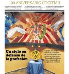 EI Periódico de Aragón publica un suplemento especial con motivo del Cien Aniversario de COGITIAR: «Un siglo en defensa de la profesión»