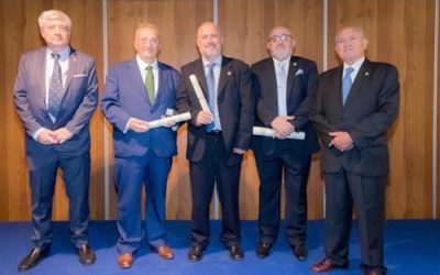 El colectivo aragonés celebró su tradicional Día del Colegiado, marco en el que se sucedieron una serie de homenajes y reconocimientos, entre ellos los nuevos Socios de Mérito de la UAITIE