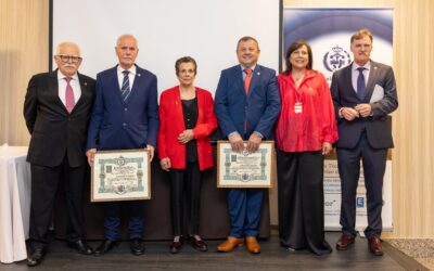 UAITIE reconoce a Rafael Domínguez Piñeiro y José Luis Sanz Acosta como Socios de Mérito en el acto de celebración de San José en Santiago de Compostela