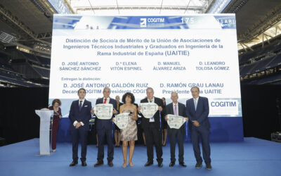 La UAITIE distingue a destacados profesionales del colectivo madrileño como Socios de Mérito en la Gran Gala de la Ingeniería del COGITIM por el 175 aniversario de la Ingeniería Técnica Industrial