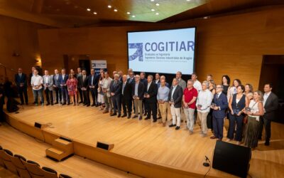 La UAITIE reconoce la trayectoria de tres ingenieros aragoneses en el acto del «Día del Colegiado» celebrado por COGITIAR en Zaragoza